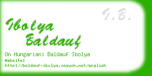 ibolya baldauf business card